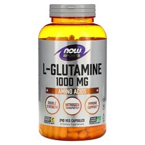 NOW Foods 스포츠 L-글루타민 1000mg 240정 베지캡슐 더블스트렝스 스테로이드프리, 120정
