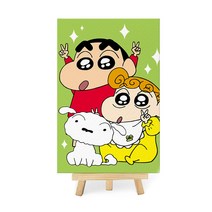 짱구는못말려 그림그리기 미니이젤 DIY페인팅 10x15 유화그리기, 짱구&짱아&흰둥이