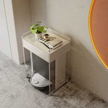 청소기 수납장 인테리어 아크릴 로봇청소기수납함, 05 )더블 드로우 블랙