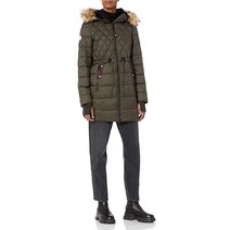 CANADA WEATHER GEAR 여성용 미드웨이트 롱 글레이셔 쉴드 재킷 올리브/블랙., Olive/Black