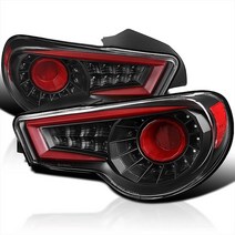SpecD Tuning 블랙 하우징 투명 렌즈 레드 순차 LED 바 후미등 20132016 사이언 FRS 스바루 BRZ와 호환 왼쪽 오른쪽 페어 어셈블리 USA 미국, Black Housing Clear Lens Red L
