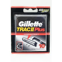 질레트 TRAC II 플러스 면도날 카트리지 밀봉 리필 10개 팩