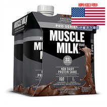 머슬밀크 프로 시리즈 프로틴 쉐이크 초콜릿 32g 330ml 4병 Muscle Milk Protein 사은품 증정