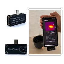 열화상카메라 적외선 열감지기 TIOP01 야간 투시경 이미징 온도 측정 휴대폰 C 타입, 1.Black