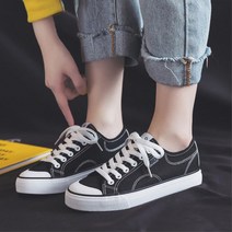 여성 캔버스 단화 스티치 패션 스니커즈 여자신발 슈즈 하객룩 운동화 발편한 스타일