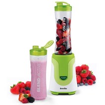 브레빌 블렌드 액티브 퍼스널 블렌더&스무디 메이커+휴대용 블렌딩 병 2개(600ml) 300W 그린 [VBL062], 녹색, 블렌드 액티브와 스페어 보틀