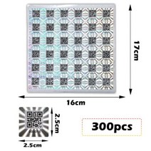 2 5x2 5cm QR 코드가 실버 레이저 스티커 본격적인 보안 씰 홀로그램 보증 무효 위조 방지 라벨, 02-300pcs