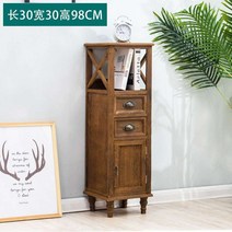 컨트리 인테리어 집게 미국 실목 서랍식 수납장 다층 코너장, C13-30x30붉은화이트 스몰, T01-통