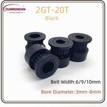 모터풀리 Xunmondan 2gt 타이밍 20 보어 33 174566 358mm 폭 6910mm 2gt 동기 벨트 백래시 20teeth, 3mm, 10mm, 20개