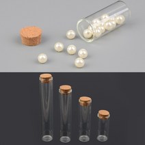 코르크 마개 유리 병 샘플 인테리어 장식 사진 촬영 소품 DIY 글리터 비즈 소분, 기본, 80mm
