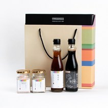 화산수천일염 참기름&맛간장&소금 2종 (히말라야핑크소금 함초소금) 선물세트