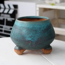 [인아트스튜디오] 토어도예 원형 버섯왕자 (에메랄드) - 수제 다육 도자기 바위솔 예술적 난 모듬 예쁜 카페 식당 선물 플랜테리어 공기정화 여주 이천 방울복랑금 베네치아