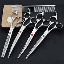 레오펫 7인치 전문가용 애견 미용가위 5종 세트, 1개