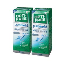 옵티프리 퓨어 모이스트 소프트렌즈 세정액, 420ml, 2개