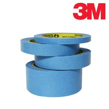 3M 마스킹테이프 303S 블루 종이테이프 도색 보양 도장 테이프, 12mm x 40m
