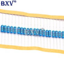 저항기 가변저항 전자 필름20PCS 1W 금속 필름 저항 1 BXV 1R 1M 2R 47R 330R 1K 4.7K 22K 2 옴, 44 390R