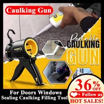 실리콘건 코킹건 소세지건 휴대용 코킹 건 소형 씰링 페인트 절연 매 스틱 실란트 코너 문 창문 용 충전 도구, 5-없음, 1개