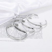 Penphuic 심플 엣지 티타늄 스틸 팔찌 4mm 6mm 8mm 10mm 남녀 오픈 팔찌