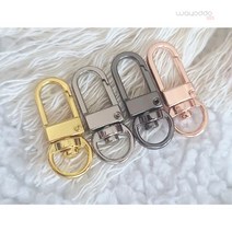 와요또 마크라메 재료 미니키링 열쇠고리 악세사리 가방고리 키홀더, 골드, 1개