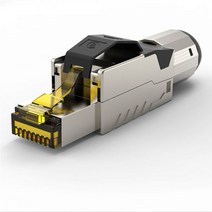 사무실 랜공사 네트워크 공구 Cat6A Cat7 Cat8 산업용 이더넷 커넥터 RJ45 차폐 필드 플러그 도구 무료 금속 다이 캐스트 종단 네트워킹, Black Cat6A, 1pc