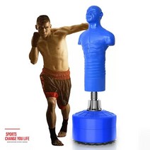 사람모형 샌드백 킥복싱 가정용 권투 스탠딩 더미, 블루G150실리콘