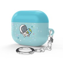 엠투스토어 스페이스 우주 에어팟 3 세대 키링 포함 하드 케이스, 지구를 살립시다