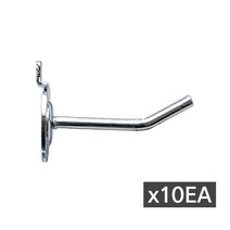 JNCP 타공판 일선후크x10EA, 크롬(5cm), 1개