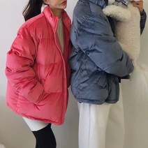 와이샵 / 11컬러 벨벳 웰론 오버핏 남녀공용 커플 숏패딩