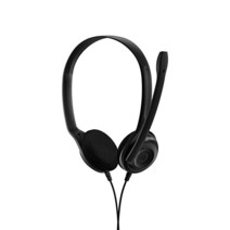 에포스 [Sennheiser] 젠하이저 PC 5 챗 - 인터넷 통신 E-러닝 및 게임용 헤드셋 - 소음 제거 마이크 캐주얼 게임 경량 높은 편안함 미니멀리즘 블랙