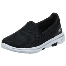 Skechers 여성용 고워크 5 스니커즈 블랙/화이트 US 7.5/M (15901) 196186