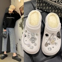 두툼한 면화 스노우 부츠 스트랩 액세서리(가모 커버 탈부착 가능)