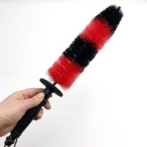 자동차세차자동차 휠 림 디테일링 브러시 길고 부드러운 타이어 워시 오토바이 트럭 모터 엔진 그릴 청소, 01 빨간