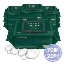 슈퍼대디 엑설런트82 웰메이드 물티슈 캡형 20팩