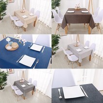 똑소녀 예쁜 감성 린넨 방수 식탁보 파티 캠핑 테이블보, 110x110, 브라운