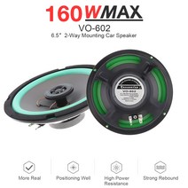 [DMGG] 차량용 스피커 오디오 교체 저음 서브 우퍼 160W HiFi 동축 량 도어 자동 음악 스테레오 65 인치 용 전체 범위 주파수 1pc, 1.4inch