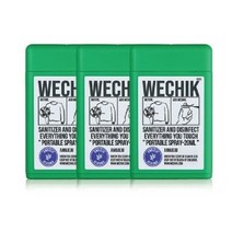 위칙 휴대용 드레스퍼퓸 소독 살균 섬유 스프레이 향균 탈취제 3SET, 27개입, 그린티향