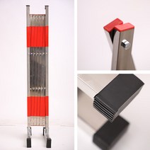 자바라대문 간이 가림막 공사장 펜스 휀스 접이식, FRP노란색과검은색1.2X4미터두께