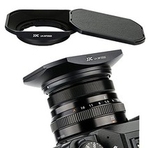 Black Square Metal Lens Hood Shade w/Cover Cap for Fujifilm Fujinon XC 35mm F2 XF 23mm / 35mm F2 R, 1