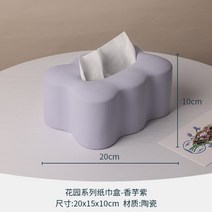버터콕 뭉툭 컬러풀 세라믹 마카롱 티슈케이스, 1개, 퍼플