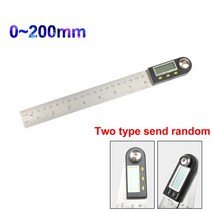 200mm 8 '디지털 각도기 경사계 각도계 레벨 측정 도구 전자 각도 게이지 스테인레스 스틸 각도 눈금자 12