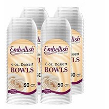 Embellish 투명 일회용 튼튼한 플라스틱 1701g6온스 작은 디저트 그릇 100개 결혼식 케이터링 파티 뷔페 일상용으로 2팩