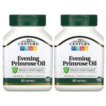 21세기 이브닝 프림로즈 달맞이꽃 오일 여성건강 Softgels 60정 2개