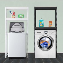 세탁기위선반 드럼세탁기선반 2단 900 x 800 x 1800, 블랙, 9mm 양면코팅
