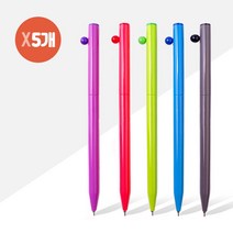 롤리팝 국산롤리팝볼펜 (0.7mm/1자루) X 5개_98589EA, 쿠팡 빨강, 쿠팡 본상품선택