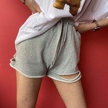 4칼라 스타일 더블컷팅 구제 쭈리 3부 반바지 숏팬츠
