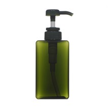 친환경 PETG 사각 디스펜서 450ml 샴푸 물비누 용기, 녹색용기, 1개