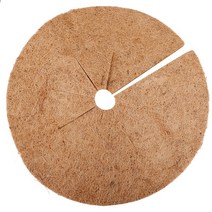 야자매트 계단미끄럼방지 3pcs 나무 보호대 매트 코코넛 섬유 뿌리 덮개 화분 디스크, 브라운 37 x 37cm