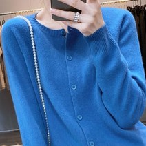캐시미어100머플러 스웨터 카디건 여성 싱글 브레스트 긴 소매 우아한 카디건 니트 가을 겨울 아웃웨어