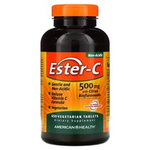 아메리칸 헬스 Ester C 시트러스 바이오플라보노이드 함유 500mg 베지 정제 450정옵션확인필수, 225 개