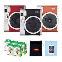 인스탁스 미니90 즉석카메라+필름100장+사은품2종세트, 브라운